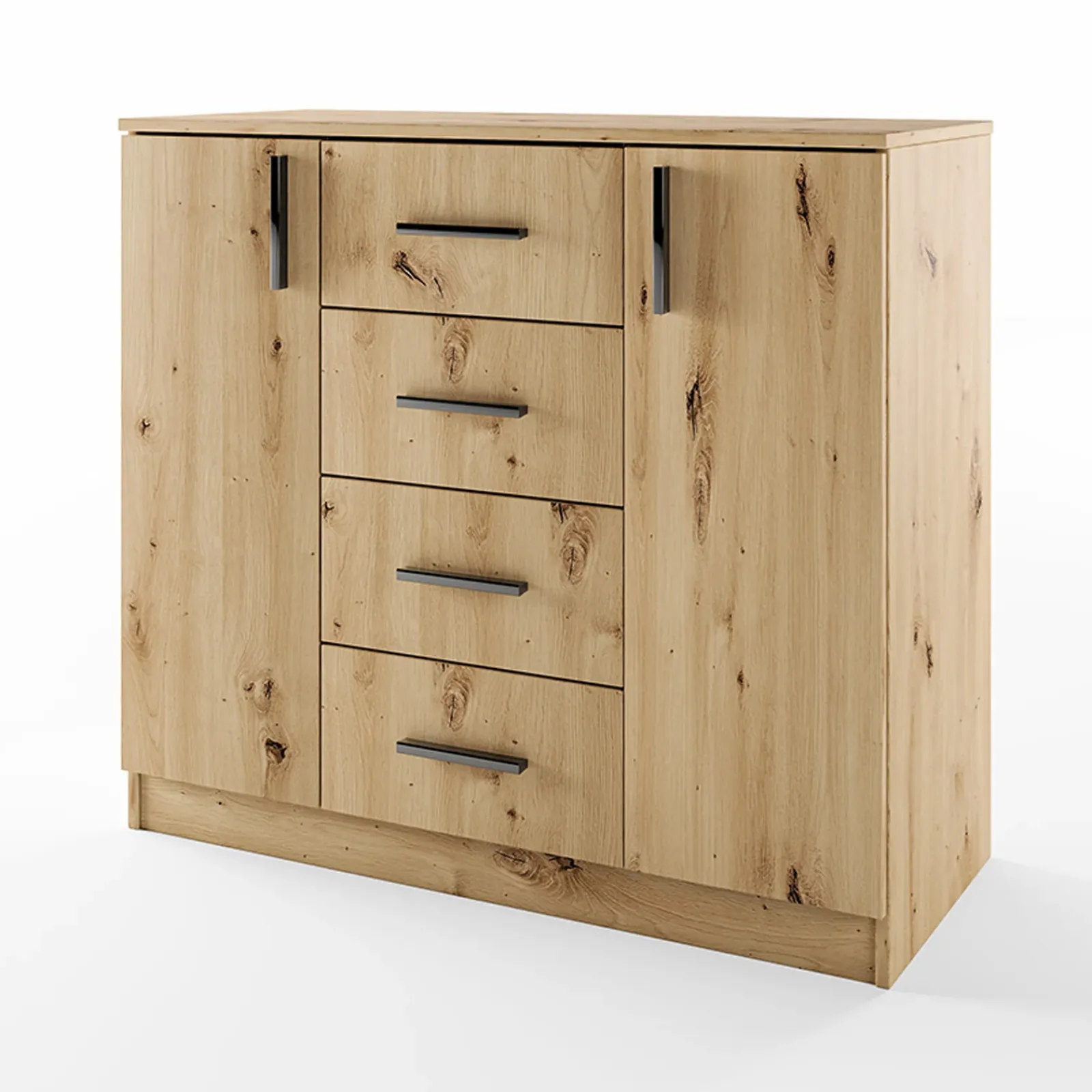 Garnero Arredamenti Comò|Comò-Comò 100x91h cm 2 ante con cassetti moderno Marian Rovere Rustico