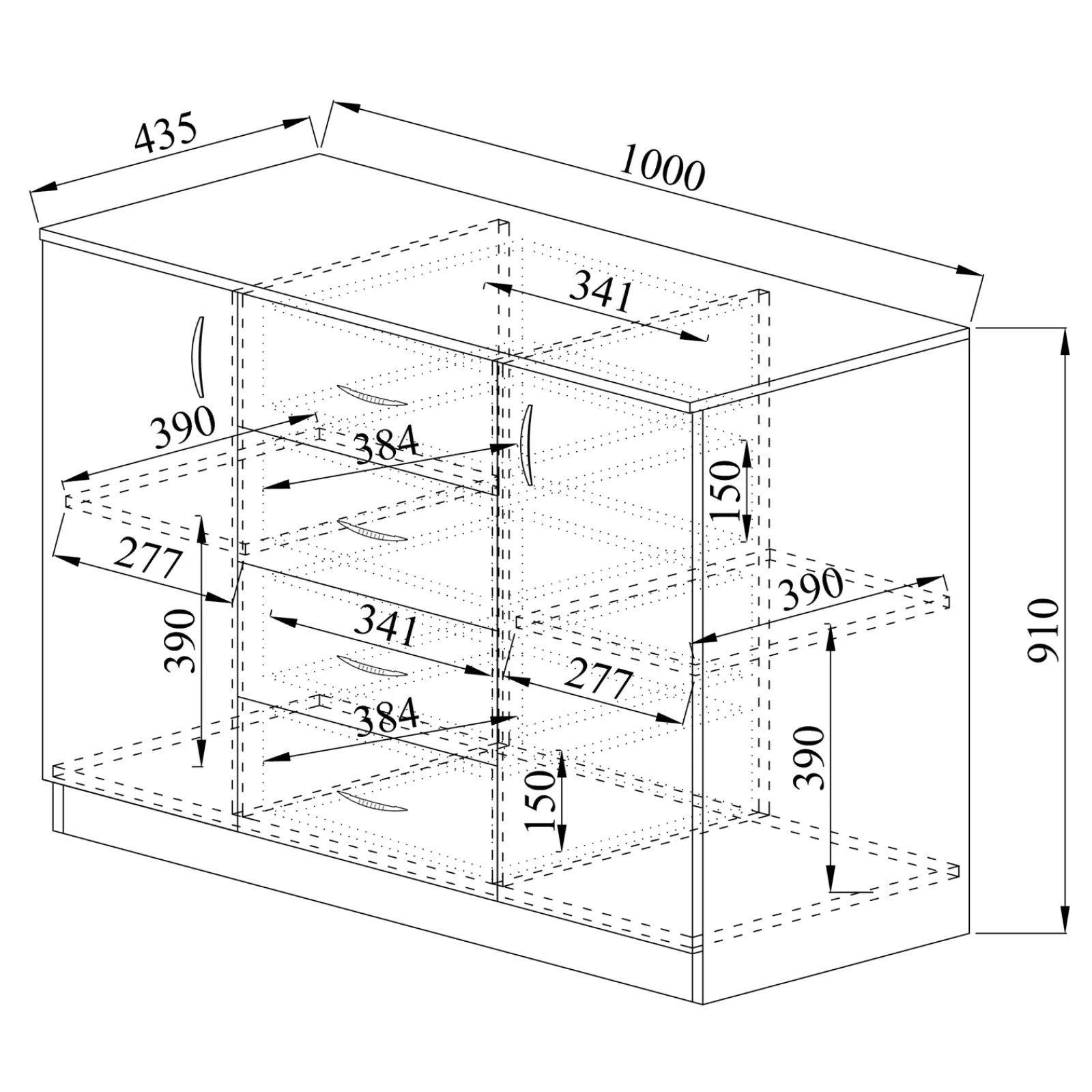 Garnero Arredamenti Comò|Comò-Comò 100x91h cm 2 ante con cassetti moderno Marian Rovere Rustico