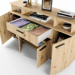 Garnero Arredamenti Comò|Comò-Comò 154x85h cm 4 ante moderno in Pippo Rovere Rustico