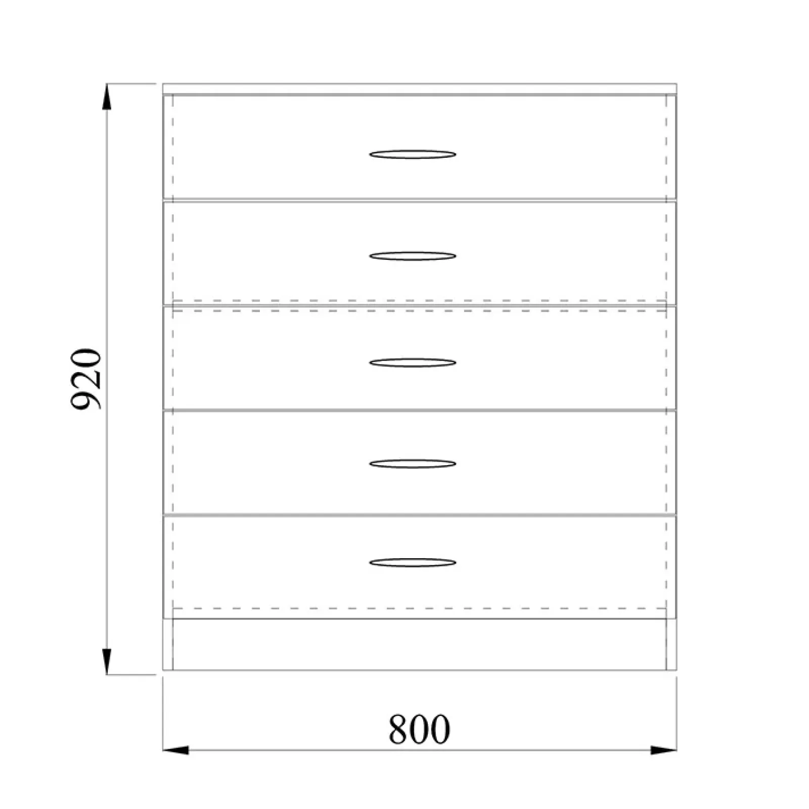 Garnero Arredamenti Comò Cameretta|Comò-Comò 80x92h cm 5 cassetti moderno sonoma Saviano Rovere