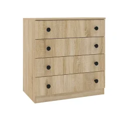 Garnero Arredamenti Comò Cameretta|Comò-Comò 70x73h cm 4 cassetti moderno rovere sonoma Estelle