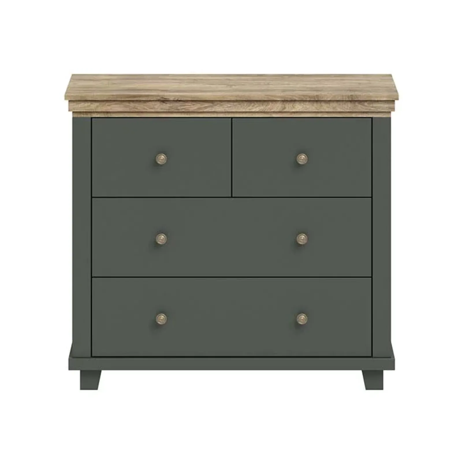 Garnero Arredamenti Comò Cameretta|Comò-Comò 90x81h cm 4 cassetti moderno verde quercia Texel