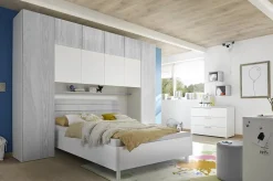 Garnero Arredamenti Comò Cameretta|Comò-Comò 104x80h cm 3 cassetti moderno bianco artico Enjoy Bianco Opaco - Grigio