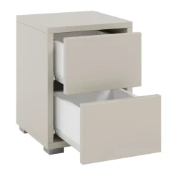 Garnero Arredamenti Comodini|Comò-Comodino 30x38h cm 2 cassetti moderni Eindhoven Beige
