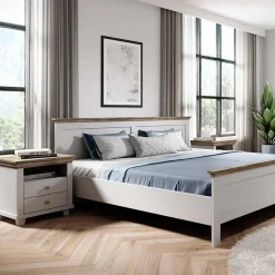 Garnero Arredamenti Comodini Cameretta|Comò-Comodino 52x54h cm 2 cassetti moderno quercia Texel Bianco Frassinato