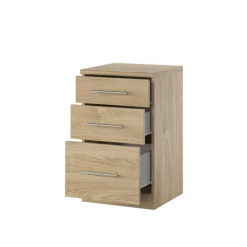Garnero Arredamenti Comodini Cameretta|Comò-Comodino 37x63h cm 3 cassetti design Dogliani Rovere