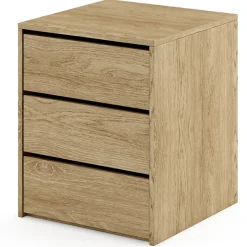 Garnero Arredamenti Comodini|Comò-Comodino 50x60h cm 3 cassetti Ombra Rovere