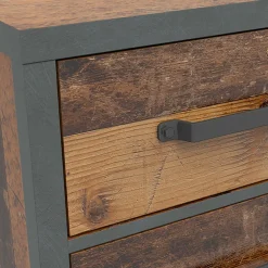 Garnero Arredamenti Comodini Cameretta|Comò-Comodino 46x51h cm 2 cassetti stile soft rovere scuro nero Urbania