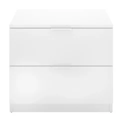 Garnero Arredamenti Comodini|Comò-Comodino 46x50h cm 2 cassetti bianco opaco Manuel
