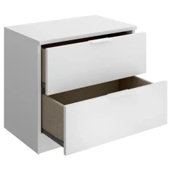Garnero Arredamenti Comodini|Comò-Comodino 46x50h cm 2 cassetti bianco opaco Manuel
