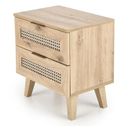 Garnero Arredamenti Comodini|Comò-Comodino 50x52h cm 2 cassetti moderno rovere Sombra