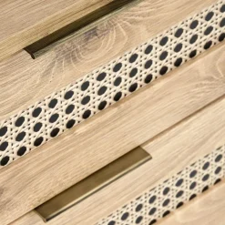 Garnero Arredamenti Comodini|Comò-Comodino 50x52h cm 2 cassetti moderno rovere Sombra