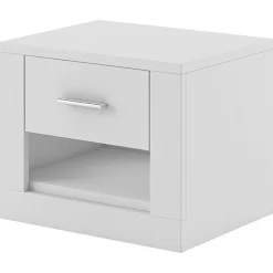 Garnero Arredamenti Comodini|Comò-Comodino 50x40h cm 1 cassetto Ombra Bianco Opaco