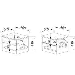 Garnero Arredamenti Comodini Cameretta|Comò-Comodino 40x41h cm 1 cassetto sonoma Selvaggia Gihome® Rovere