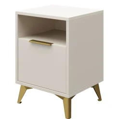 Garnero Arredamenti Comodini|Comò-Comodino 44x60h cm 1 cassetto 1 vano beige Miriam