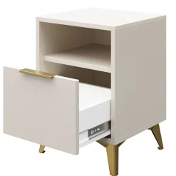 Garnero Arredamenti Comodini|Comò-Comodino 44x60h cm 1 cassetto 1 vano beige Miriam