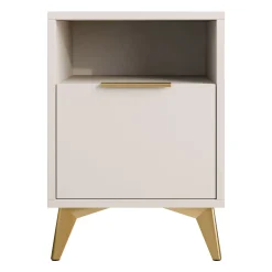 Garnero Arredamenti Comodini|Comò-Comodino 44x60h cm 1 cassetto 1 vano beige Miriam