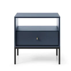 Garnero Arredamenti Comodini Cameretta|Comò-Comodino 54x56h cm 1 cassetto moderno notte Glory Blu