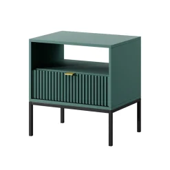 Garnero Arredamenti Comodini Cameretta|Comò-Comodino 54x56h cm 1 cassetto moderno Alisa Verde