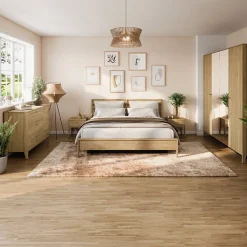 Garnero Arredamenti Comodini|Comò-Comodino 45x46h cm 1 cassetto USB C rovere Noor