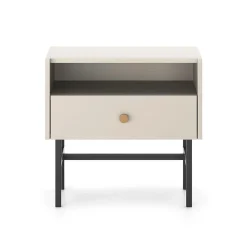 Garnero Arredamenti Comodini Cameretta|Comò-Comodino 55x52h cm 1 cassetto moderno Eterna Beige