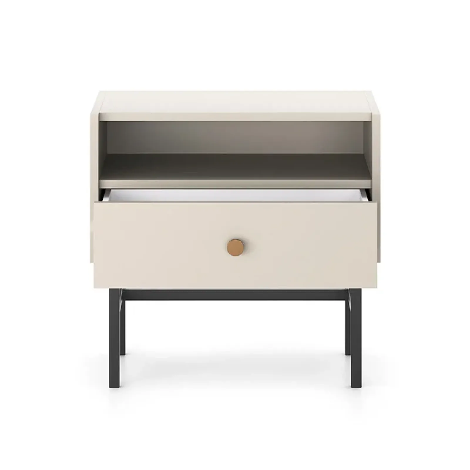 Garnero Arredamenti Comodini Cameretta|Comò-Comodino 55x52h cm 1 cassetto moderno Eterna Beige