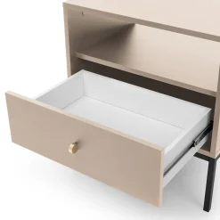 Garnero Arredamenti Comodini Cameretta|Comò-Comodino 54x56h cm 1 cassetto moderno Glory Beige
