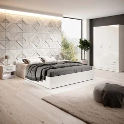 Garnero Arredamenti Comodini Cameretta|Comò-Comodino 40x40h cm 1 cassetto Tropea-Roma-Sorrento Bianco Lucido