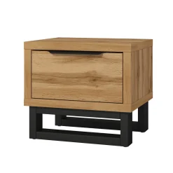 Garnero Arredamenti Comodini Cameretta|Comò-Comodino 55x49h cm 1 cassetto rovere Petra