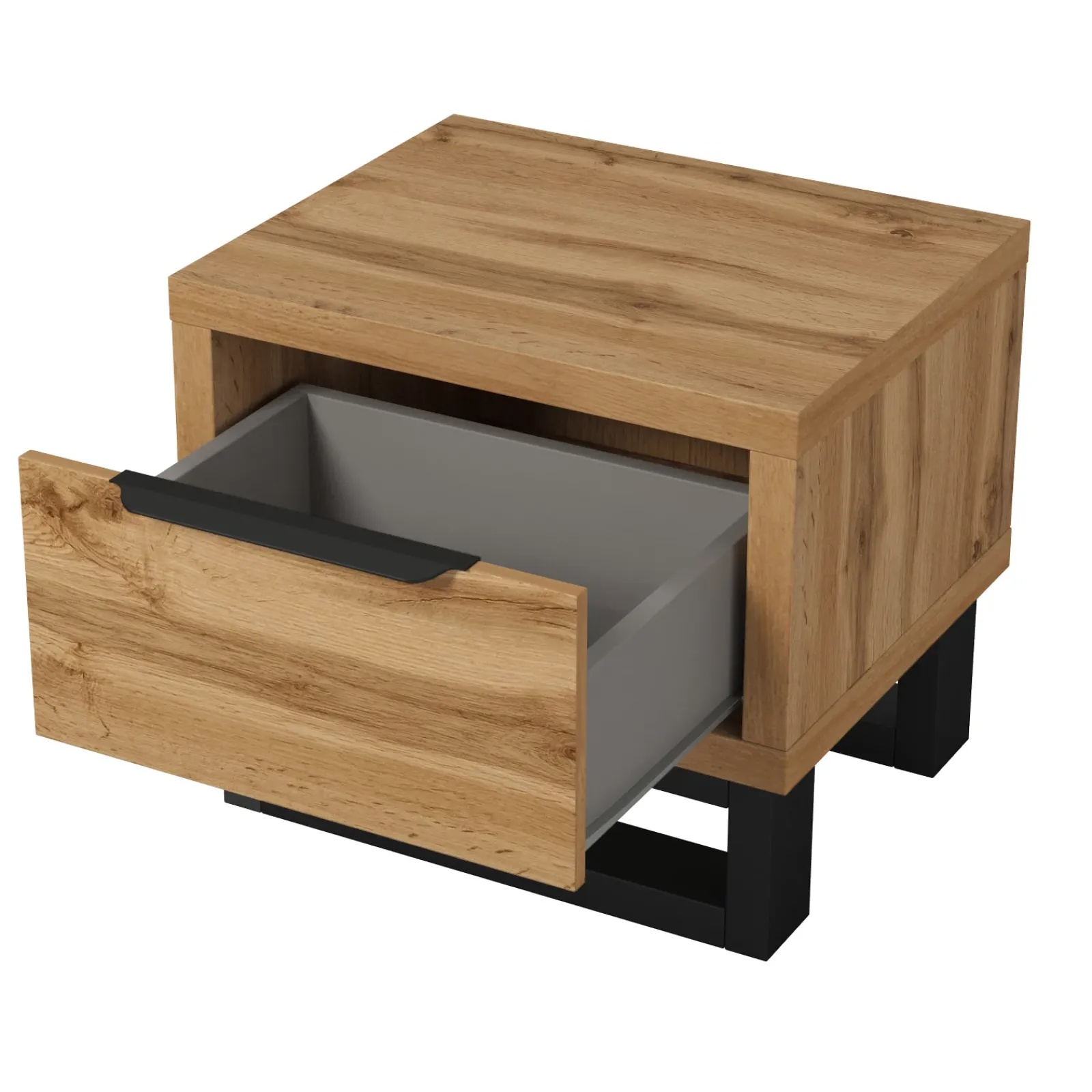 Garnero Arredamenti Comodini Cameretta|Comò-Comodino 55x49h cm 1 cassetto rovere Petra