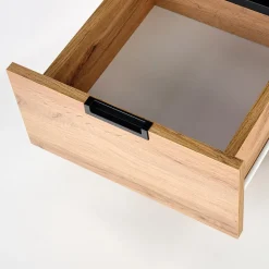 Garnero Arredamenti Comodini Cameretta|Comò-Comodino 40x52h cm 1 cassetto moderno rovere nero Ankara