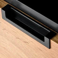 Garnero Arredamenti Comodini Cameretta|Comò-Comodino 40x52h cm 1 cassetto moderno rovere nero Ankara