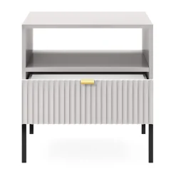 Garnero Arredamenti Comodini|Comò-Comodino 54x56h cm 1 cassetto moderno Alisa Grigio