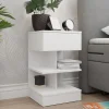 Garnero Arredamenti Comodini|Comò-Comodino 39x65h cm con cassetto moderno bianco Clelia