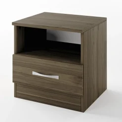 Garnero Arredamenti Comodini Cameretta|Comò-Comodino 40x41h cm  con cassetto moderno Selvaggia Noce