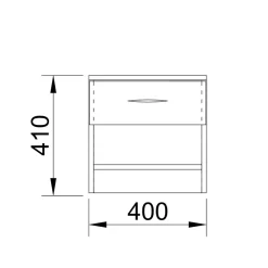 Garnero Arredamenti Comodini Cameretta|Comò-Comodino 40x41h cm  con cassetto moderno Selvaggia Noce