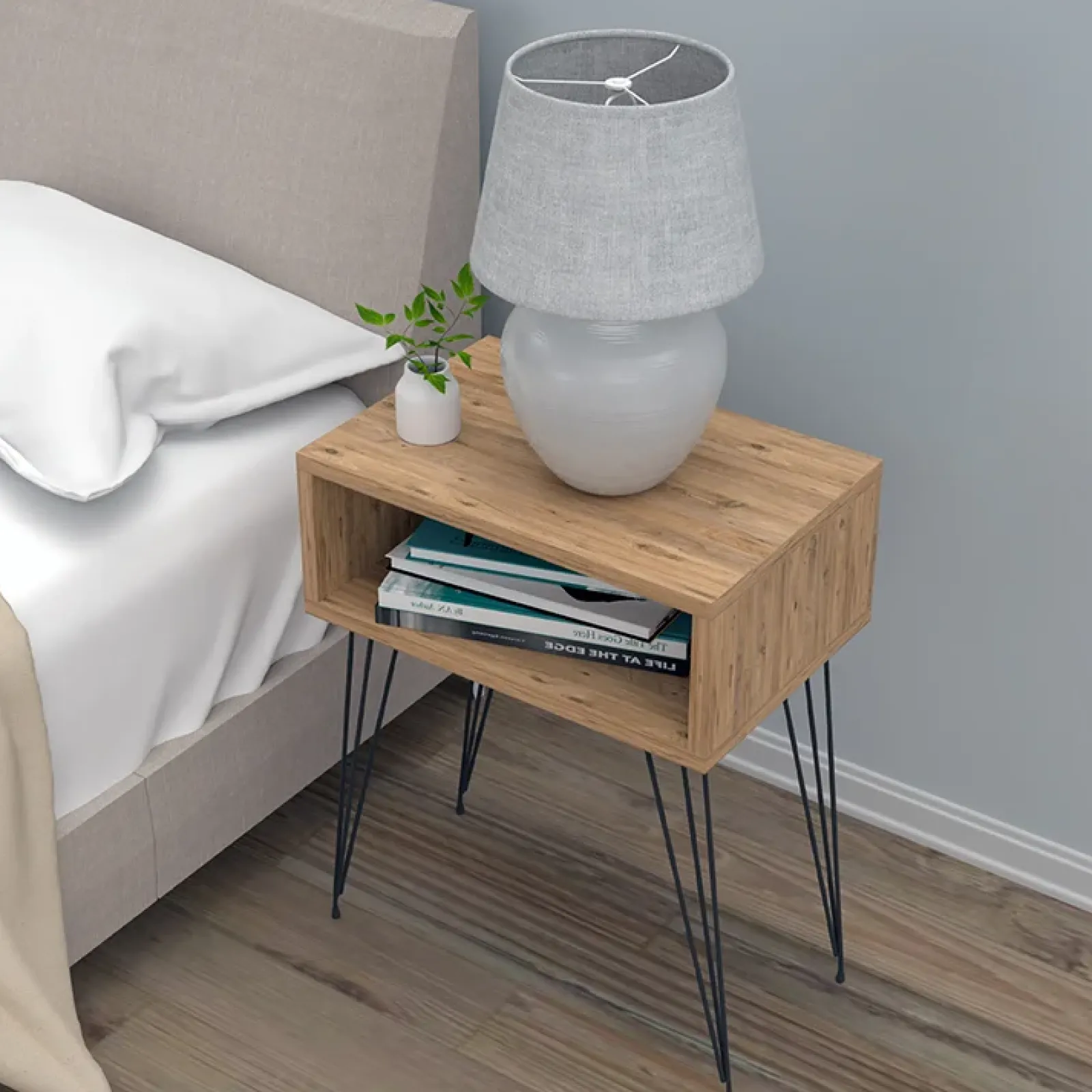 Garnero Arredamenti Comodini Cameretta|Comò-Comodino 45x59h cm design industrial Jamar Rovere