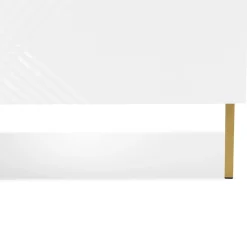 Garnero Arredamenti Comodini|Comò-Comodino 50x46h cm design moderno bianco lucido Marisa