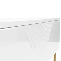 Garnero Arredamenti Comodini|Comò-Comodino 50x46h cm design moderno bianco lucido Marisa