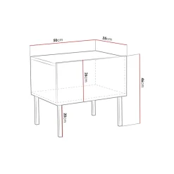Garnero Arredamenti Comodini|Comò-Comodino 50x46h cm design moderno bianco lucido Marisa