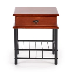 Garnero Arredamenti Comodini|Comò-Comodino 48x55h cm moderno ciligio nero Mirtilla