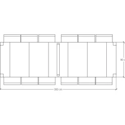 Garnero Arredamenti Consolle Allungabili|Consolle Allungabile-Consolle 50/300cm allungabile Pandora 90 Gihome® Bianco Frassinato