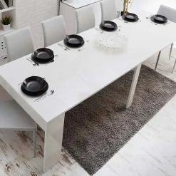 Garnero Arredamenti Consolle Allungabili|Consolle Allungabile-Consolle 50/302cm allungabile bianco opaco Diadema Gihome®