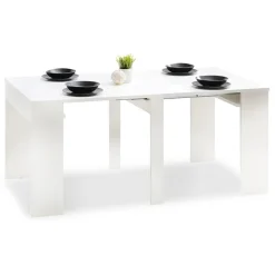 Garnero Arredamenti Consolle Allungabili|Consolle Allungabile-Consolle 50/302cm allungabile bianco opaco Diadema Gihome®