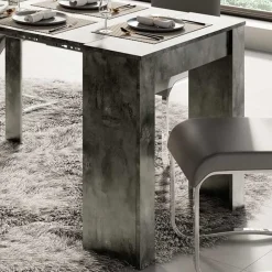 Garnero Arredamenti Consolle Allungabili|Consolle Allungabile-Consolle 54/252cm tavolo allungabile moderno ossido nobilitato Senigallia