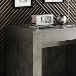 Garnero Arredamenti Consolle Allungabili|Consolle Allungabile-Consolle 54/252cm tavolo allungabile moderno ossido nobilitato Senigallia