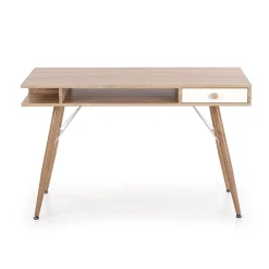 Garnero Arredamenti Consolle Fissa|Consolle Fissa-Consolle ingresso scrivania 1 cassetto 120x75cm rovere sonoma bianco Lavanda