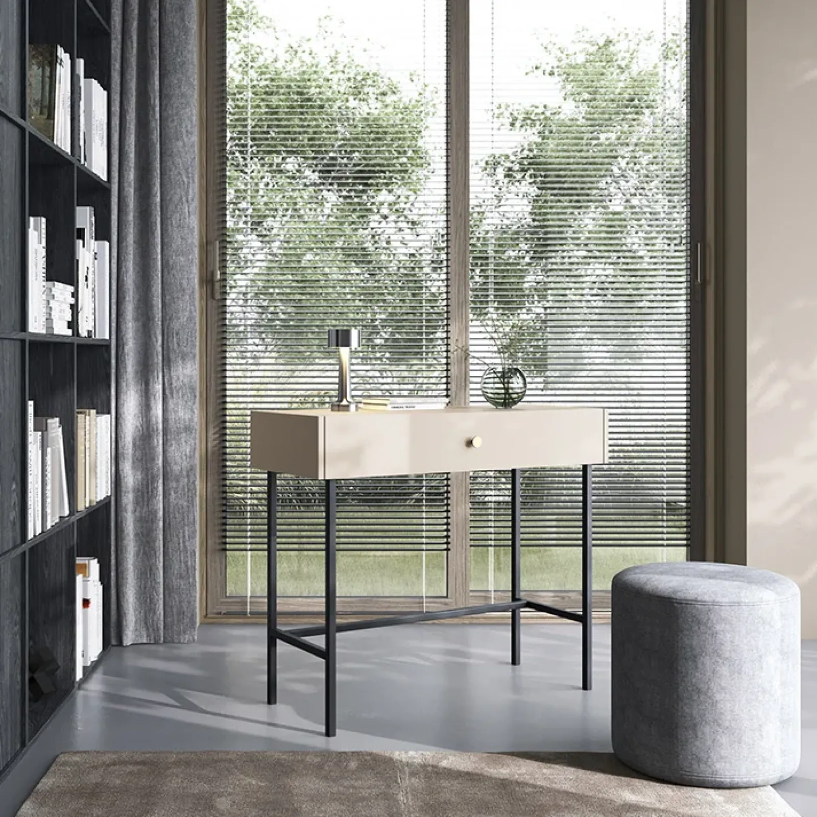 Garnero Arredamenti Consolle Fissa|Consolle Fissa-Consolle ingresso 93x79cm 1 cassetto Eterna Beige