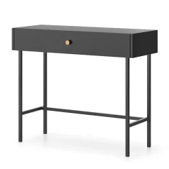 Garnero Arredamenti Consolle Fissa|Consolle Fissa-Consolle ingresso 93x79cm 1 cassetto nero Eterna Nero Opaco