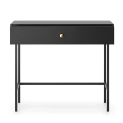 Garnero Arredamenti Consolle Fissa|Consolle Fissa-Consolle ingresso 93x79cm 1 cassetto nero Eterna Nero Opaco
